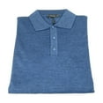 thumbnail image 6 of Men PRINCELY Soft Merinos Wool Sweater Knits Lightweight Polo 1011-40 Denim Blue, 6 of 6