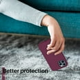 thumbnail image 5 of Shockproof Liquid Silicone Designed for iPhone 12 Case and iPhone 12 Pro Case Gel Rubber Full Body Protection Anti-Shock Cover Case Drop Protection 6.1inch-WineRed, 5 of 11