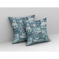 thumbnail image 5 of 18" Elephant Howdah Broadcloth Blown and Closed Pillow in Gray White Fabric, 5 of 9