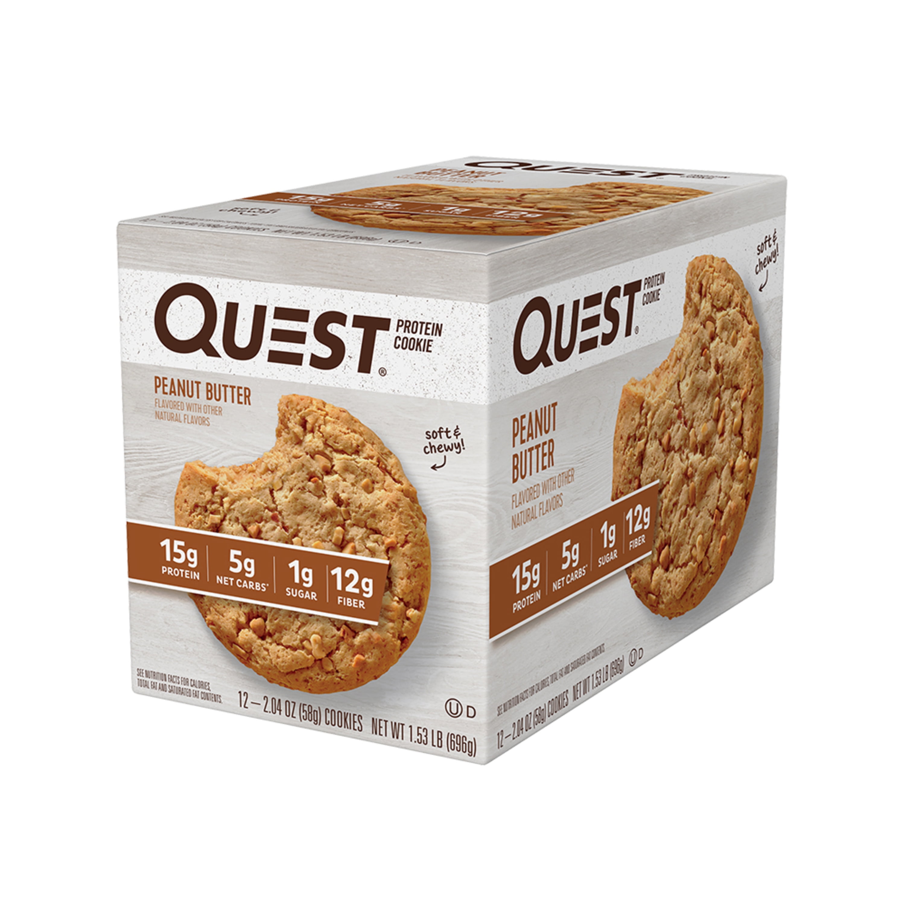 Quest Nutrition Peanut Butter Protein Cookie, High Protein ...