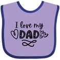 thumbnail image 3 of Inktastic I Love My Dad with Hearts Boys or Girls Baby Bib, 3 of 4