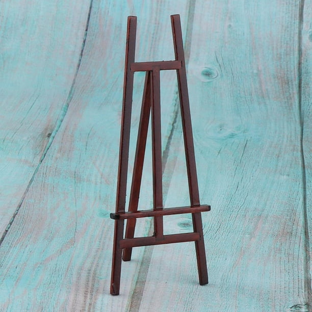 Caballete de madera en miniatura para artistas, soporte para pintura, decoración para casa de muñecas, Redwood, 1/12 perfke Caballete en miniatura
