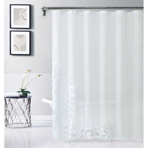 Sweet Home Collection Glamour Sequins Shower Curtain 72" x 72" 