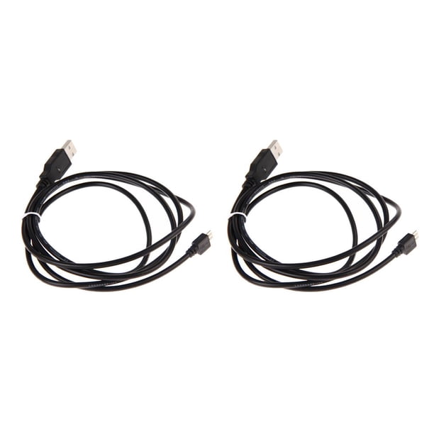 Methold Cable de carga negro de 1,5 metros reemplazo de cable de puerto Micro USB para controlador de juego 4 Negro 1.5 m 2piezas