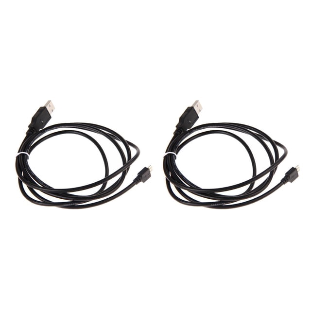 Methold Cable de carga negro de 1,5 metros reemplazo de cable de puerto Micro USB para controlador de juego 4 Negro 1.5 m 2piezas