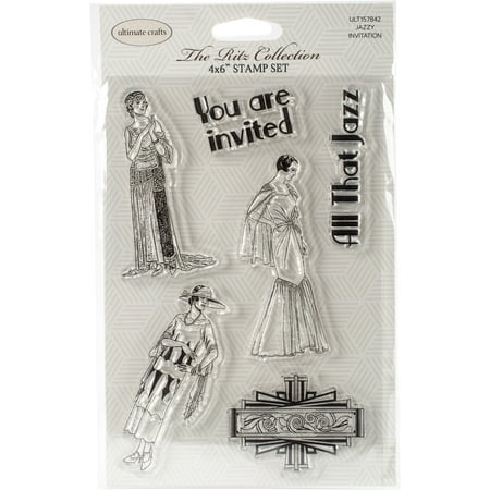 Artdeco Creations UL157842 4 x 6 in. Ritz Stamp Set - Jazzy Invitation