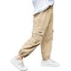 thumbnail image 4 of Spring Autumn Kids Cargo Pants Solid Color Children Casual Trousers with Multi Pockets Elastic Waist Boys Cargo Pant Streetwear, 4 of 6