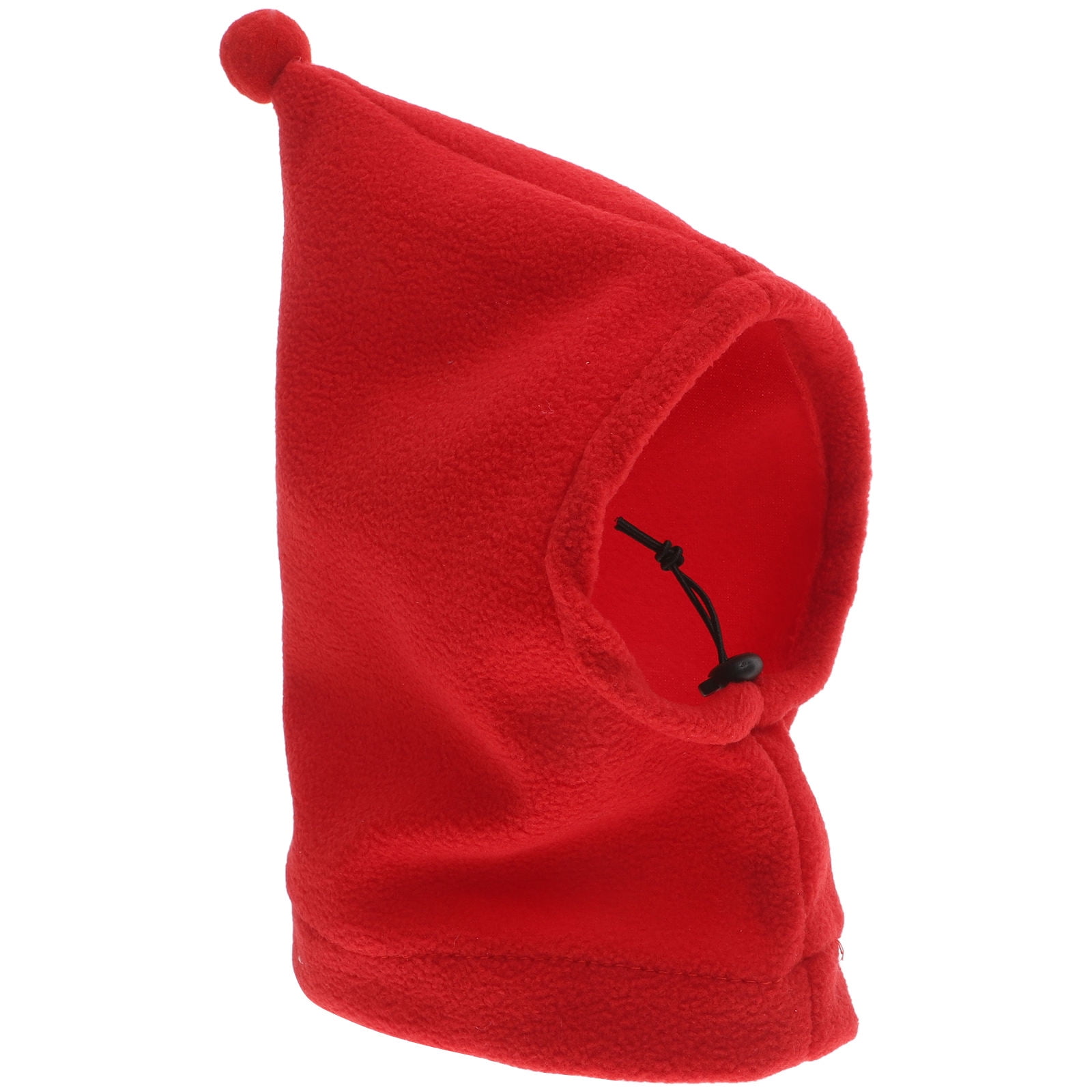 FOMIYES Cozy Red Pet Winter Hat Adjustable Dog Beanie with Hoodie for Hiking and Christmas