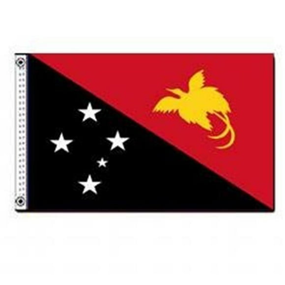 Annin Flagmakers 196642 2 ft. X 3 ft. Nyl-Glo Papua-New Guinea Flag
