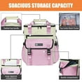 thumbnail image 2 of ASTRAEA Cooler Backpack, 36 Cans Cooler Bags Insulated, Leakproof Backpack Lunchbox for Women Beach Travel Camping, Pink, 2 of 10