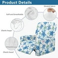 thumbnail image 6 of Renewold Sea Turtle Cover for Recliner Starfish Sea Grass Blue Stretch Single Seat Couch Cover 4 Pieces Polyester Spandex Recliner Slipcover with Pocket for 1 Cushion Reclining Sofa, 6 of 8