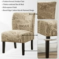 thumbnail image 3 of Roundhill Furniture Capa Print Fabric Armless Contemporary Accent Chair, Chalkboard Light Print, 3 of 10