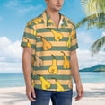 thumbnail image 6 of Random Pears Pattern Men's 3d Print Casual Button Down Shirts, Novelty Hawaiian Short Sleeves 2xl, 6 of 8