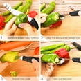 thumbnail image 3 of 2 piezas de descorazonador de pimiento jalapeño, descorazonador de jalapeño de agarre suave de acero inoxidable, descorazonador de núcleo para jalapeños, chiles, plátano, pimientos, calabacín, pepino Fokelyi WMSS-339, 3 of 6
