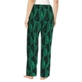 thumbnail image 3 of Goofa Mint Bird Feathers Printed Soft Pajama Pants for Women, Wide Leg Comfy Casual Lounge Yoga Pants-X-Large, 3 of 9