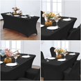 thumbnail image 2 of Mantel Rectangular de Mesa de Spandex Elástico de 6 pies para Mesas Plegables, Resistente a Las Arrugas, Mantel de Patio elástico y Estirable para Fiestas, Banquetes, Bodas y Eventos, 2 of 7