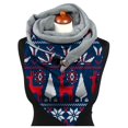 thumbnail image 3 of Womens Warm Scarf Christmas Print Button Soft Wrap Casual Scarves Shawls, 3 of 6