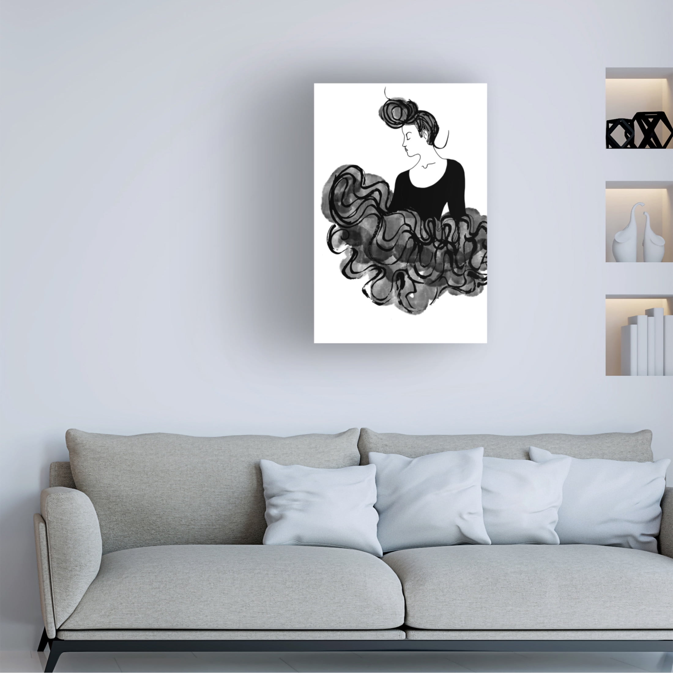 Canvas Wall Art - Pictufy Studio Ii 'Ballerina' Wall Art for Living Room, Bedroom, or Office Décor by Trademark Fine Art - 16 x 24 Inches