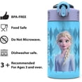 thumbnail image 6 of Zak Designs 2pc 16 oz Disney Frozen 2 Movie Kids Water Bottle Plastic with Easy-Open Locking Spout Cover for Travel, Anna and Elsa, 6 of 8