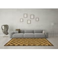thumbnail image 3 of Ahgly Company Indoor Rectangle Checkered Brown Modern Area Rugs, 3' x 5', 3 of 4