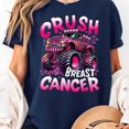 thumbnail image 3 of Crush Breast Cancer Monster Truck Girls Boys Pink Awareness Unisex T-Shirt, Sizes S-5XL, Gategoo, 3 of 5