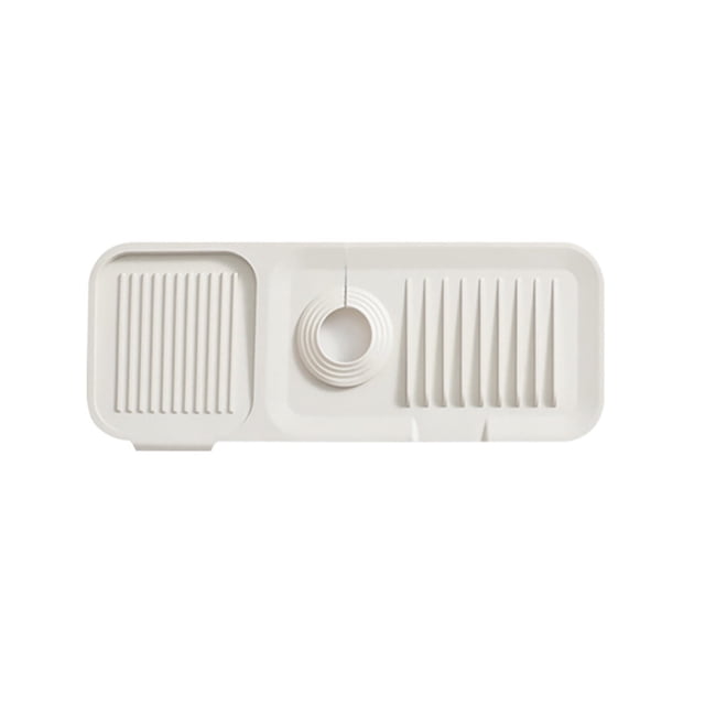 NKBBCU - Escurridor de platos (2023), protector contra salpicaduras para grifo de cocina, tapete de silicona para desagüe de grifo, tapete de drenaje para fregadero, tapete de secado de goma gris