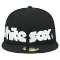 thumbnail image 2 of Men's New Era Black Chicago White Sox Checkered Undervisor 59FIFTY Fitted Hat, 2 of 6