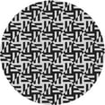 thumbnail image 1 of Ahgly Company Indoor Round Patterned Charcoal Black Area Rugs, 6' Round, 1 of 6