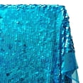 thumbnail image 2 of Paillette Sequins On Mesh Fabric 3/4 Inch Circles On Stretch Knit Polyester Net By The Yard - Holographic Turquoise (5 Yards), 2 of 3