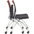 thumbnail image 5 of Safco Valore High Back Training Chair - Black Foam Seat - Red Back - Steel, Chrome Frame - High Back - Four-legged Base - 2 / Carton, 5 of 6