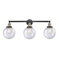 thumbnail image 4 of Innovations Lighting  Beacon 3 Light 32" Bath Vanity Light Black Antique Brass/Seedy, 4 of 5
