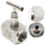 1 inch Needle Valve BSP Stainless Steel SS304 T Handle 2 Way High Pressure