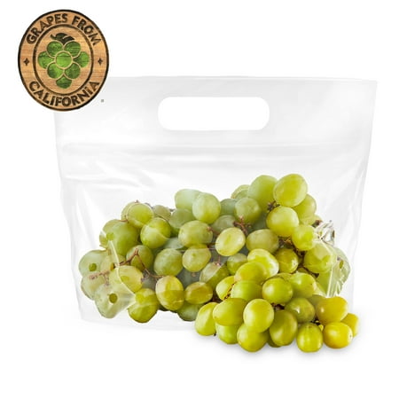 Fresh Green Seedless Grapes from California, Bag (2.25 lbs/Bag Est.)