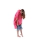 thumbnail image 5 of Qarigey Albornoz de repuesto de secado rápido a prueba de viento de manga corta para hombres y mujeres con capucha de Color sólido para playa Pijama Melocotón rojo, 5 of 6
