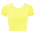 thumbnail image 1 of American Apparel- Camiseta muy corta lisa de manga corta para mujer (Amarillo fluorescente), 1 of 1