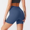 thumbnail image 4 of Tsesme High Waisted Yoga Shorts for Women Elastic Slim Fits Butt Lifting Shorts Legging Comfy Seamless Sport Shorts ,Blue,M, 4 of 8