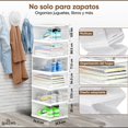 thumbnail image 4 of QUESIRO Zapatera Organizador Plegable y Vertical &ndash; 6 Cajas Acr&iacute;licas Transparentes de Almacenamiento (25.5&times;20&times;34.5 cm por caja), Ideal para Guardar Zapatos, Te, 4 of 8