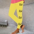 thumbnail image 2 of Feancey Leggings for Women High Waist Casual Valentines Day Workout Pants Novelty Heart Print Stretchy Tummy Control Tights Seamless Butt Lift Yoga Pant Yellow XL, 2 of 7
