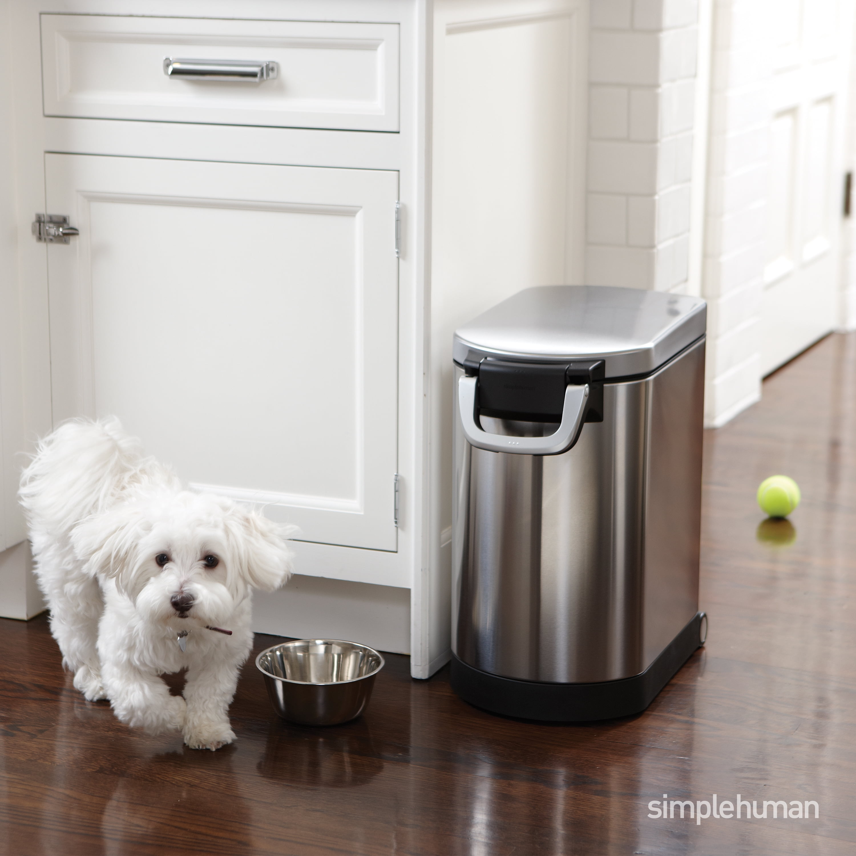 simplehuman Pet Food Storage Can Brushed Stainless Steel 30-Liter