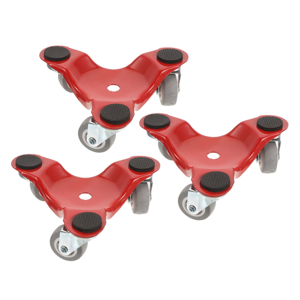 UPOUART 3Pcs Metal Furniture Mover Dollies Red for Moving Furniture At Home