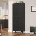 thumbnail image 2 of Accreate 71 Inch Tall Storage Cabinet, Kitchen Pantry 5 Tier Bathroom Cabinet with 4 Doors Adjustable Shelves for Kitchen, Dining Room, Bathroom, 2 of 9