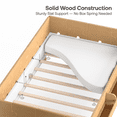 thumbnail image 4 of Miniyam Twin Size Montessori Floor Bed, Kids Bed Frame with Guardrails and Bookshelf Storage, White & Natural, 4 of 5