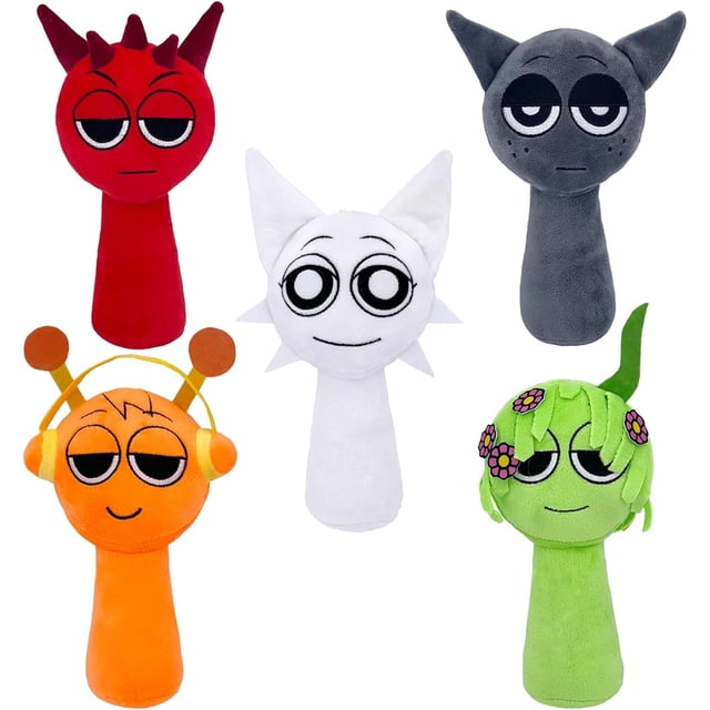 Juego de peluche RWSEFK Sprunki para adultos y niños, 20 cm, 5 unidades
