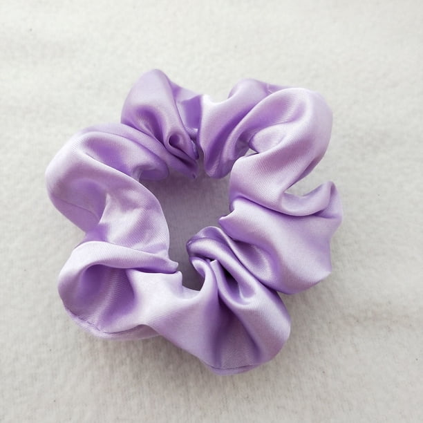 Anillo para el cabello de satén de 60 colores de color sólido Anillo para el cabello de satén de 204 colores Anillo para el cabello de intestino grueso Flor