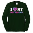 thumbnail image 2 of I Love My Boyfriend Tie Dye Pop Culture Mens Long Sleeve Shirt, Forest Green, 3XL, 2 of 3