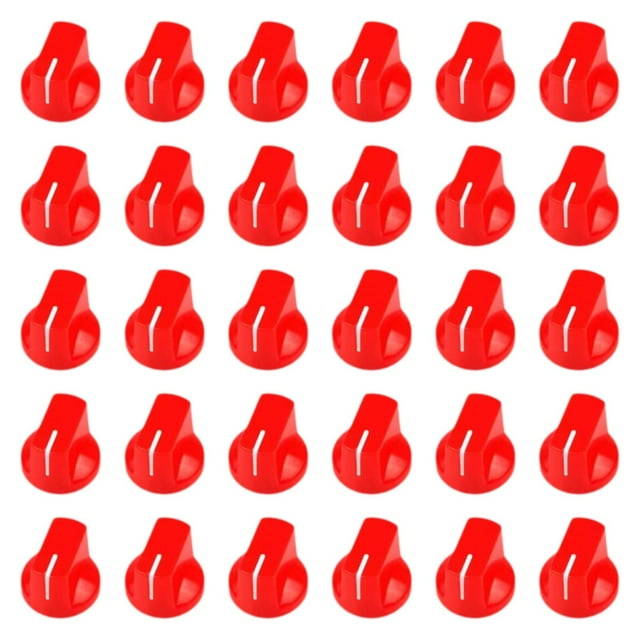 30 perillas de interruptor y potenciómetros para regulador de intensidad. Rojo