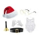 thumbnail image 4 of Conjunto de disfraz de Papá Noel navideño, disfraz de Navidad para actuación, disfraz, mascarada Juego de 6 piezas, 4 of 9