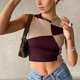 thumbnail image 3 of Top corto para mujer, sin mangas, elástico, sencillo, fresco, a la moda, camisetas sin mangas para uso diario de verano, 3 of 7