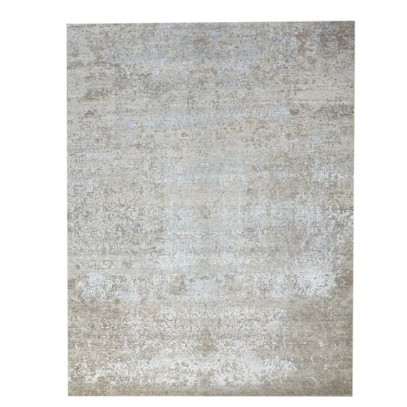 Wahi Rugs Hand Knotted Modern Abstract Mosaic Design Carved High Low 8'0"x10'0" -w1202