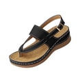 thumbnail image 2 of Willtoo Women's Wedge Sandals Adjustable Buckle Open Toe Slingback Shoes Summer Comfortable Walking Orthopedic Sandals, 2 of 7